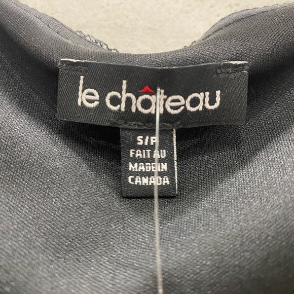 Le Chateau Bodycon Little Black Midi Dress New With Tags - Picture 3 of 3